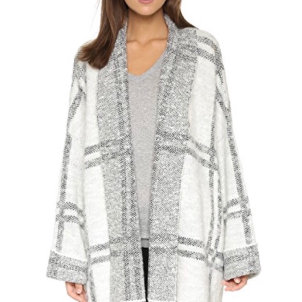 Free People 🦋 Windowpane Cardigan • size M/L